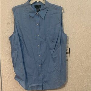 Lauren Ralph Lauren Blue Button Down Shirt